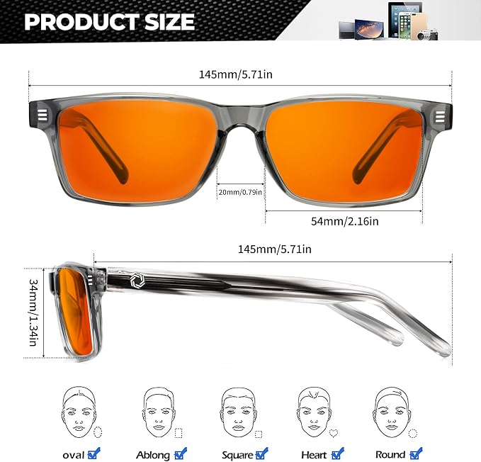 ANYLUV Blue Light Glasses Men Woman, Eye Strain Relief Eye Protection - Image 4