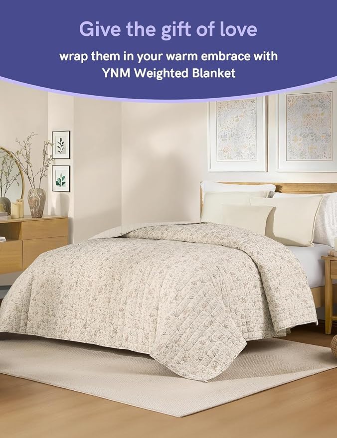 YnM 15lbs Weighted Blanket for Adults, Linen Heavy Bed Throw Blanket - Image 4