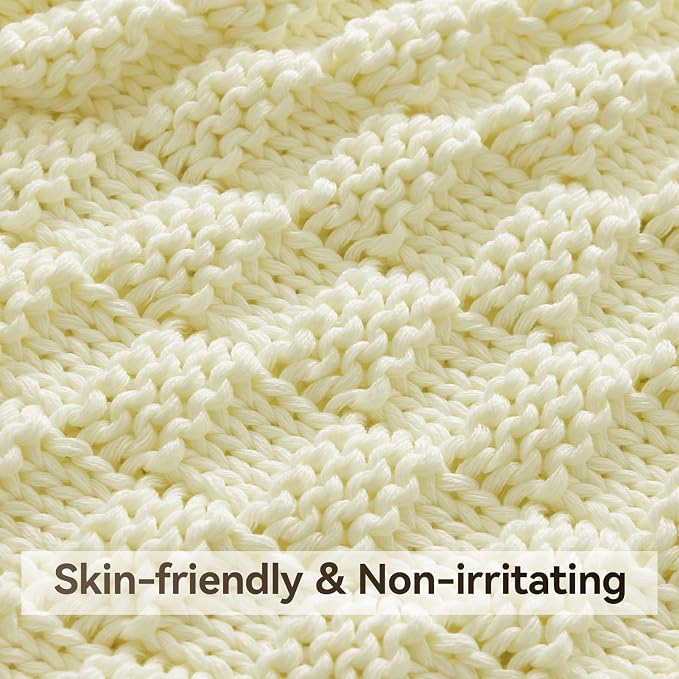 Knitted Weighted Blanket for Adult, No Beads Heavy Blanket 60” x 80'' 20lbs - Image 4