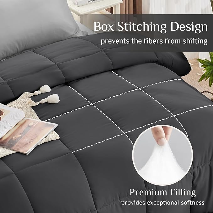 JOLLYVOGUE Full Comforter Set, Ultra-Soft Bed in a Bag Full Size 7 Pieces - Image 3