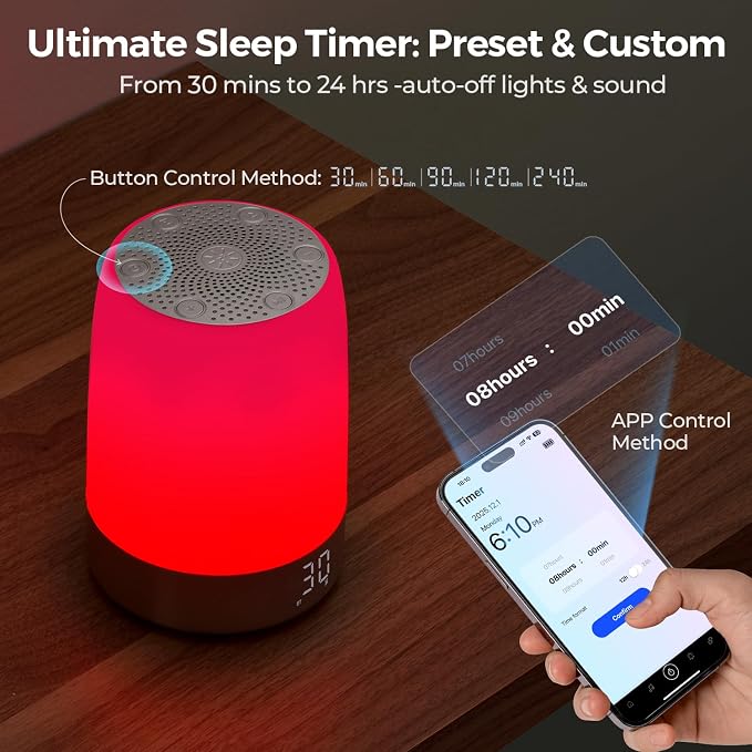 Smart Red Light Therapy Lamp & Sleep Sound Machine - Image 7
