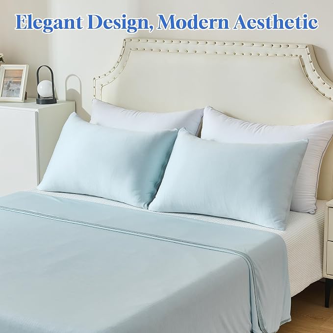 CHOSHOME Cooling Pillow Cases Zipper Pillow Covers Q-Max > 0.45 Zippered - Image 5