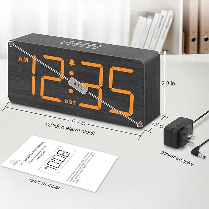 DreamSky Wooden Digital Alarm Clock - Image 6