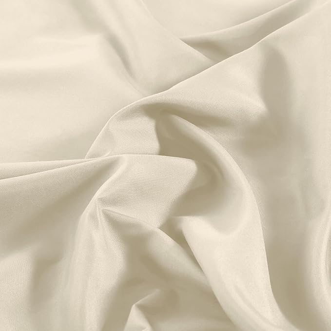 Lirex Beige Flat Sheet Twin, Ultra Soft & Breathable Brushed 1800 Microfiber - Image 3