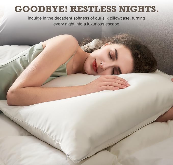 BPC 100% Mulberry Silk Pillowcases 2 Pack, Grade 6A ClimaSilk™ Silk Pillow - Image 3