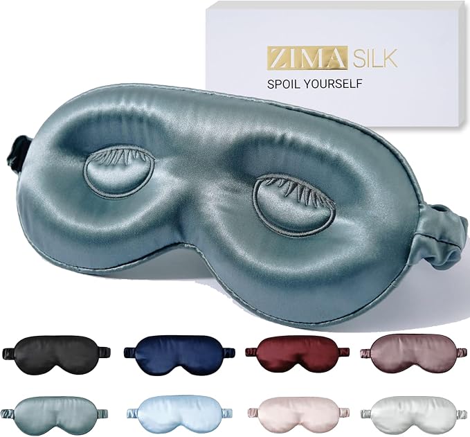 ZIMASILK Adjustable 22 Momme 100% Mulberry Silk Sleep Mask, 3D Contoured Cup by ZIMASILK