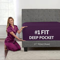Deep Pocket Full Size Fitted Sheet 21' Full Size Deep Pocket Sheet Perfectly by DeaLuxeBedding