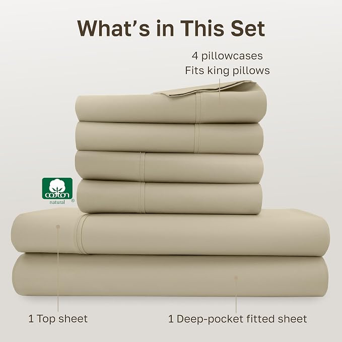 California Design Den 6 Piece King Size Sheets Set - Image 4
