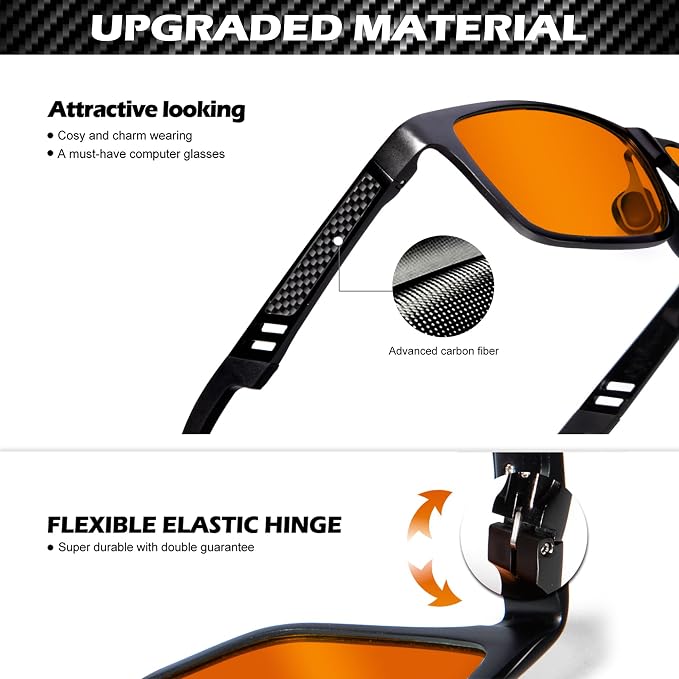 ANYLUV Blue Light Blocking Glasses Men Computer Gaming Glasses Lightweight - Image 3