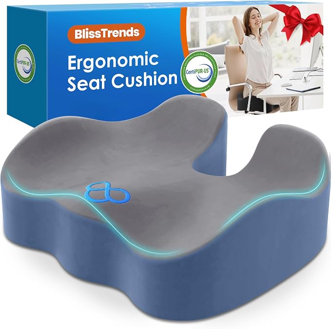 BlissTrends Seat Cushion, Thick Memory Foam Cushions by BlissTrends