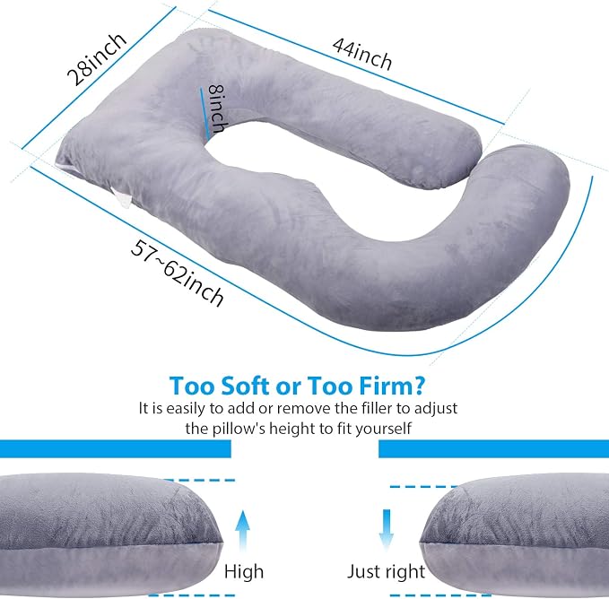 Victostar Pregnancy Pillow, 57 inches U Shaped Maternity Pillow - Image 2