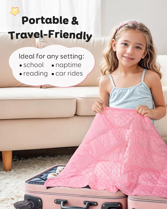 Kivik Weighted Lap Pad, Minky Dots Small Weighted Blanket 2lbs, Ultra-Soft - Image 7