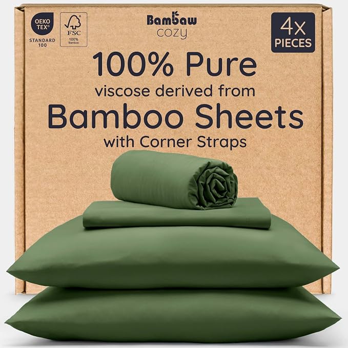 Bambaw California King Sheet Set 4pcs – 100% Viscose Derived from Bamboo Sheets by Bambaw