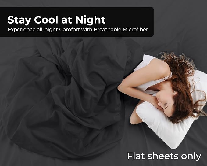 Royale Linens 2 Pack Bulk Flat Sheet Set - Image 4