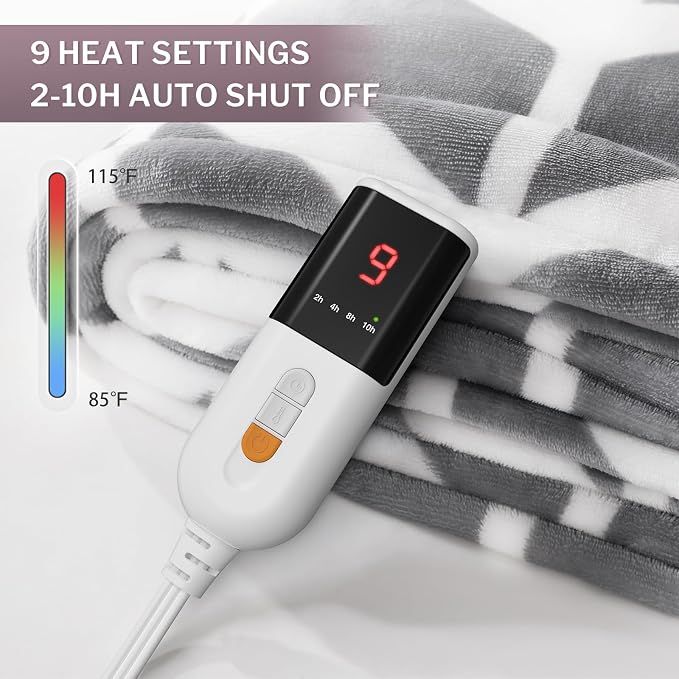 VENTIMI Electric Blanket Heated Throw, Fast Heating Blankets - Image 2