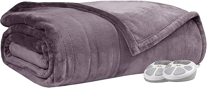 Serta Luxuriously Soft Plush Electric Blanket Fast Heating Cozy Cover, Safety - Image 6