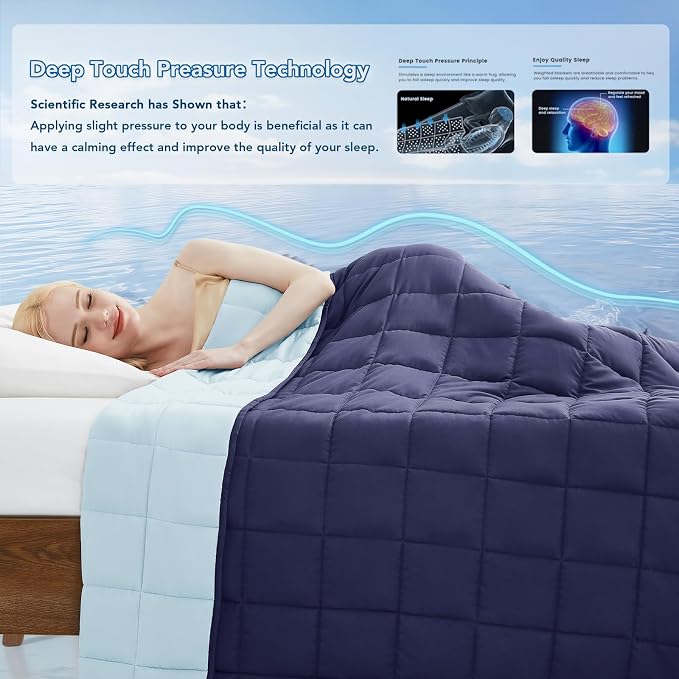 Topcee Weighted Blanket Soft Cooling Heavy Blanket Sleeping, Apply to 190-210 - Image 4