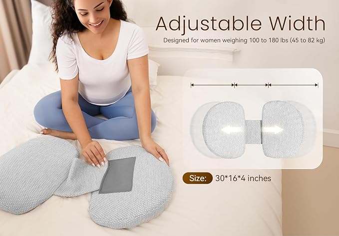 Tinkerz Pregnancy Pillow for Sleeping Memory Foam Pillow for Side Sleeper - Image 5