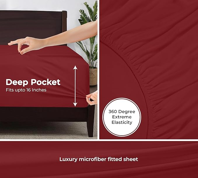 Royale Linens Fitted Sheet King Cal - Image 3