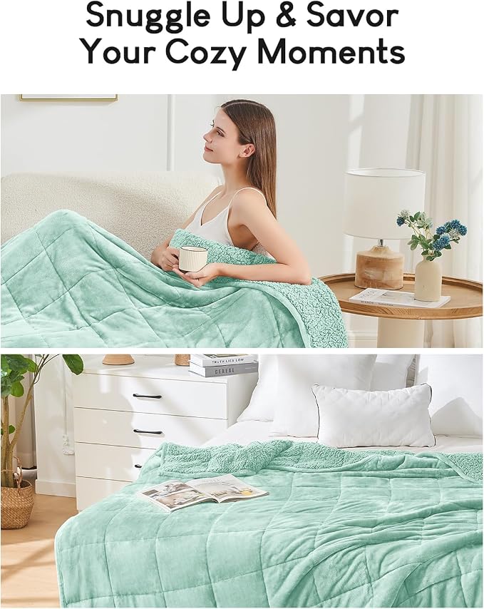 Cottonblue Weighted Blanket for Adults 15 lbs Queen Size 60x80 inches, Cozy - Image 6