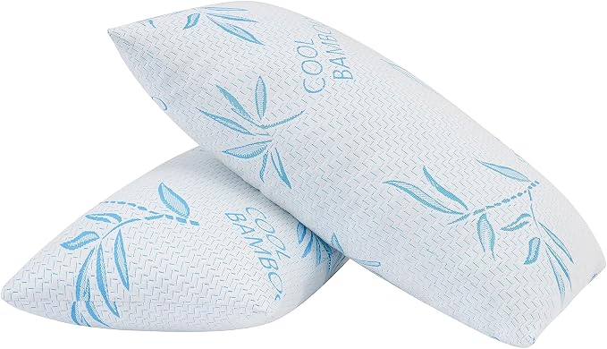 2 Pack Standard Size Rayon Derived from Bamboo Pillow by OkaoHomeGoods