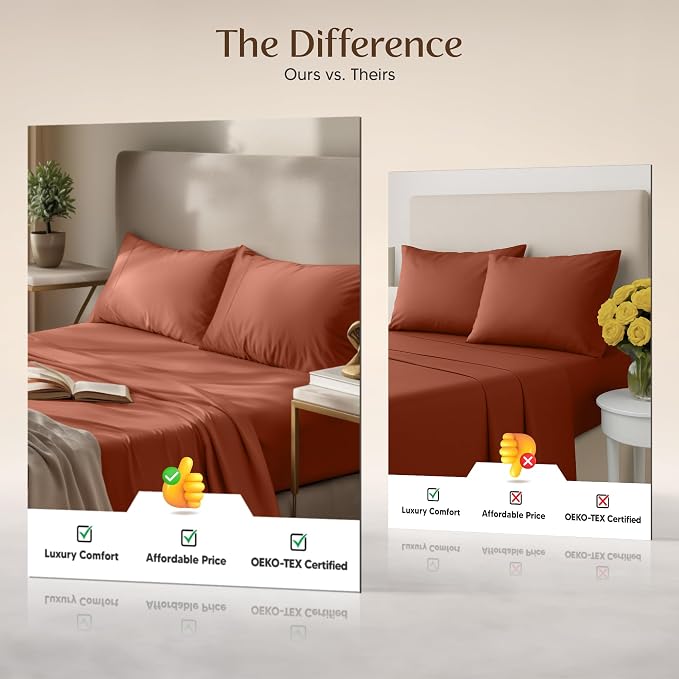 Utopia Bedding Full Size Sheet Set – 4 Piece Bed Sheets, Soft and Breathable - Image 6