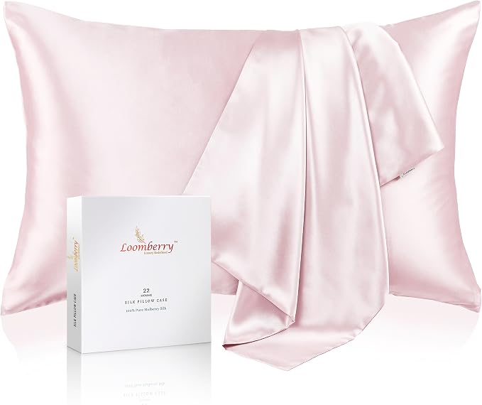 100% Pure Mulberry Silk Pillowcase by LOOMBERRY