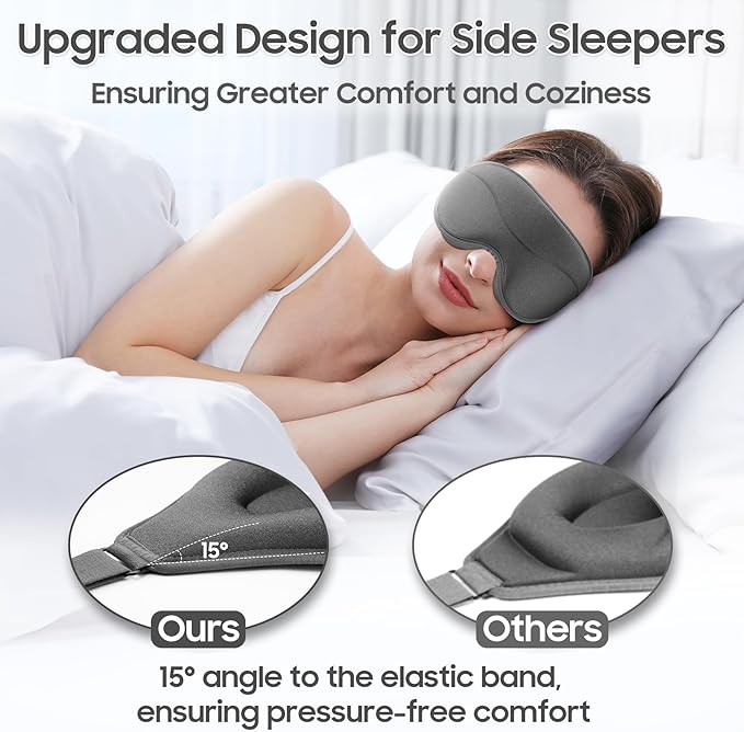 Sleep Mask - Total Blackout 3D Sleeping Mask, Super Lightweight & Silky Soft - Image 3