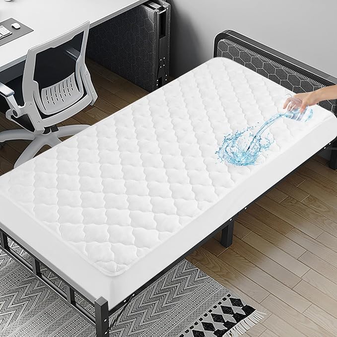 SPRINGSPIRIT Waterproof 2 Pack Cot Mattress Pad/Topper 30'' x 75'', Breathable - Image 4