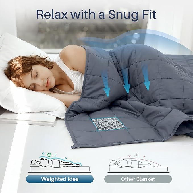 Weighted Idea Cooling Weighted Blanket Queen Size 25lbs - Image 2