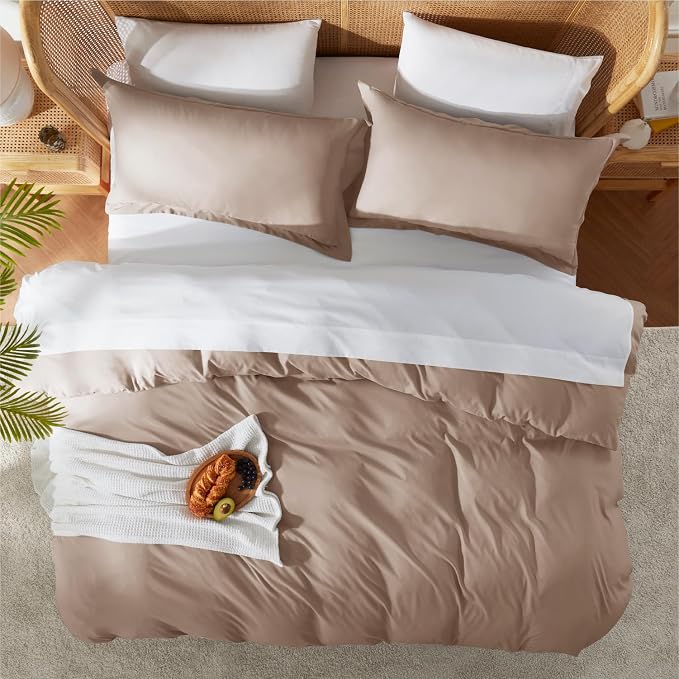 Nestl Khaki Duvet Cover King Size - Image 5