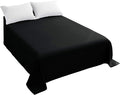 Sfoothome California King Flat Sheet Black Top Sheet, Premium Hotel 1-Piece by Sfoothome