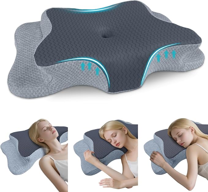 CHxxy Cervical Pillow for Neck Pain Relief, Memory Foam Pillows, Ergonomic by CHxxy