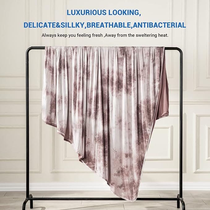 Topcee Cooling Blanket for Hot Sleepers Decorative Tie Dye, Absorbs Heat to - Image 4