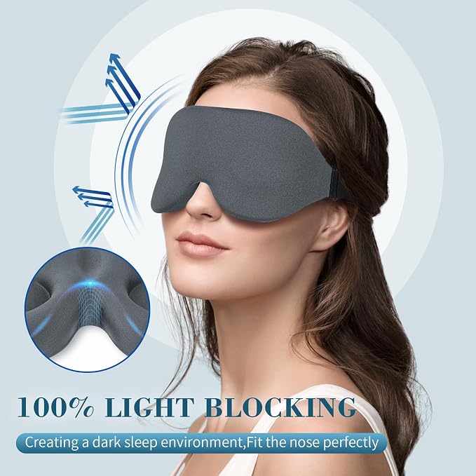 ZGGCD Sleep Mask for Side Sleeper, Light Blocking Sleeping Eye Mask for Women - Image 2