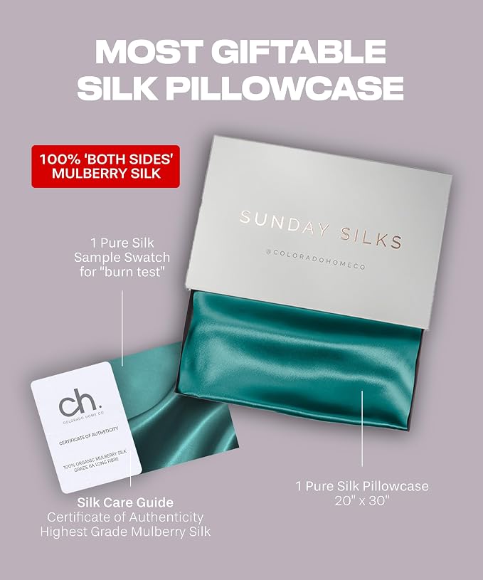 SUNDAYSILKS™ Premium Silk Pillow Cases | 100% Mulberry Silk Pillowcase - Image 6