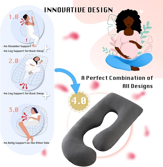 ALLOPERA Pregnancy Pillow, Full Body Maternity Pillow 57 inch, - Image 5