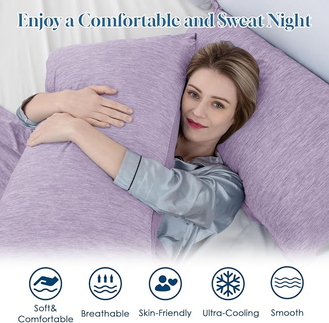 CHOSHOME Cooling Pillow Cases Zipper Pillow Covers Q-Max > 0.45 Zippered - Image 4