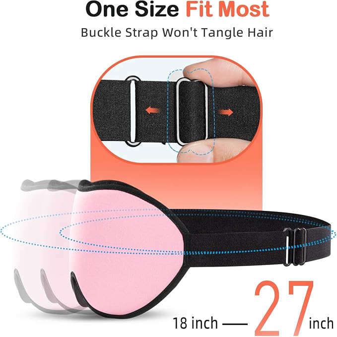 INNELO Sleep Mask for Side Sleeper, Eye Mask Sleeping Women Men, 100% Light - Image 6