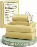 LANE LINEN Eco Friendly 100% Organic Cotton Bed Sheets Queen Size, Soft & Comfy by LaneLinen