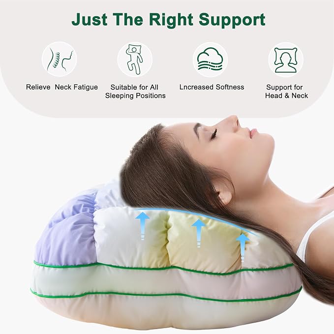 YOUR MOON Fluffy Support Bed Pillow King Size, Super Soft Premium - Image 7