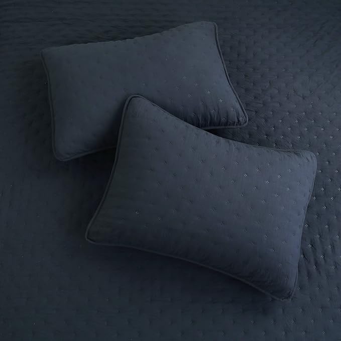 ROARINGWILD Navy Blue Queen Size Quilt Bedding Set - Image 4