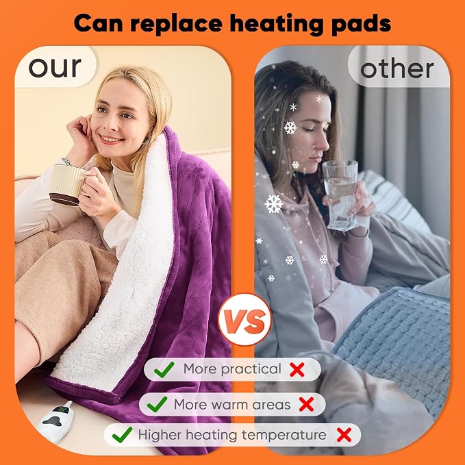 greenoak Heated Blanket Electric Full 72"X84", Heating Blanket - Image 5