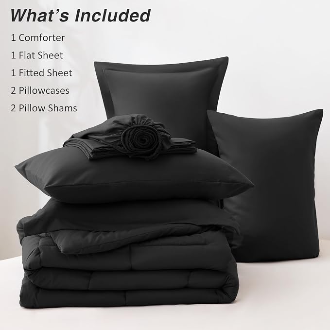 Love's cabin King Size Comforter Set Ash Black, 7 Pieces King Bed in a Bag - Image 8