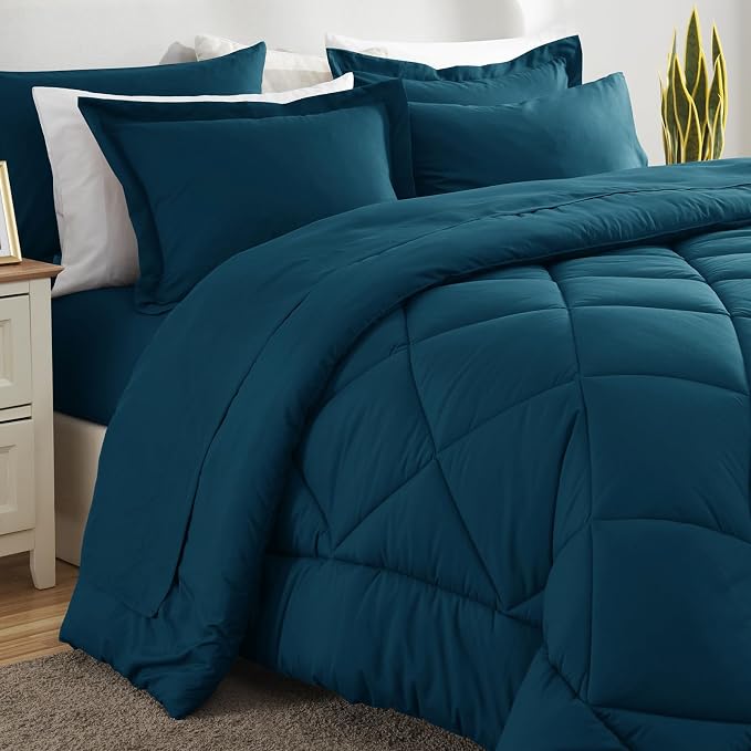 CozyLux Full Size Comforter Sets Lyons Blue - Image 8