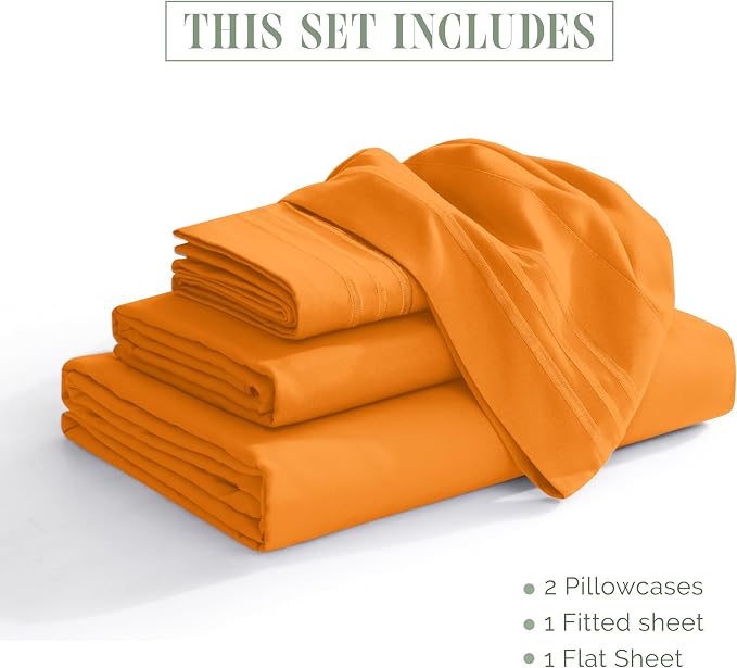 Elegant Comfort Luxurious 1500 Premium Hotel Quality Microfiber 4-Piece Sheet - Image 3
