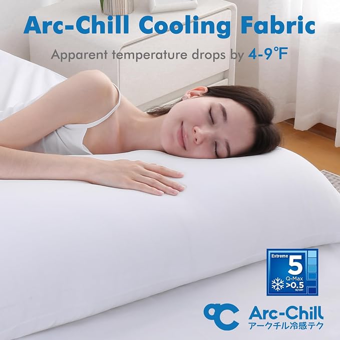 Avolare Cooling Body Pillow Cases 1 Pack, Arc-Chill 3.0 Cooling Body Pillow - Image 2