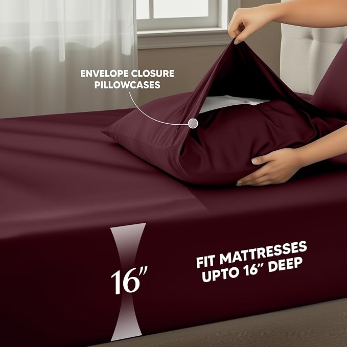Utopia Bedding Queen Size Sheet Set – 4 Piece Bed Sheets, Soft and Breathable - Image 4