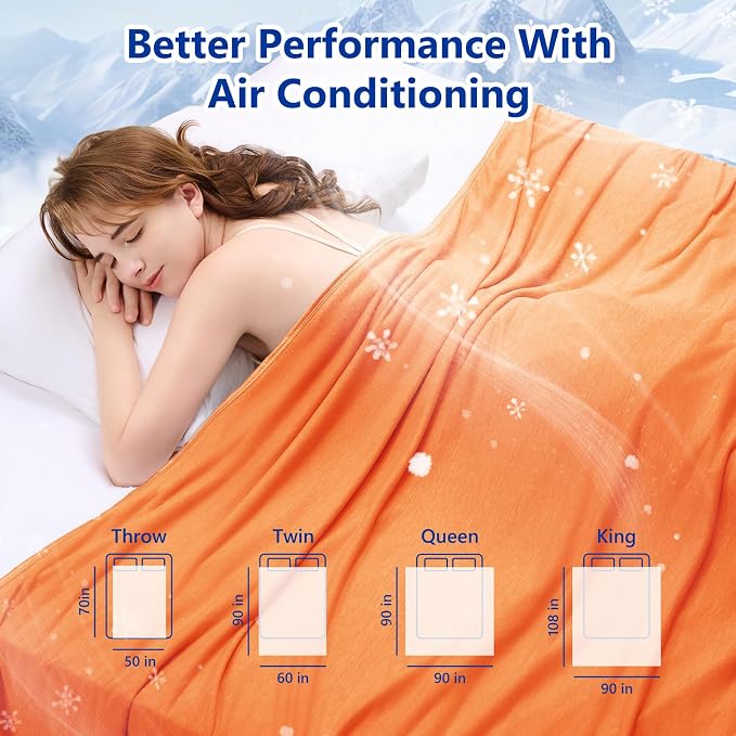 Topcee Cooling Blanket for Night Sweats Absorbs Heat to Keep Adults Cool on - Image 7
