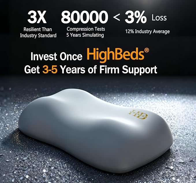 HighBeds Cervical Neck Pillow for Neck Pain Relief- Memory Foam Pillow for Side - Image 5